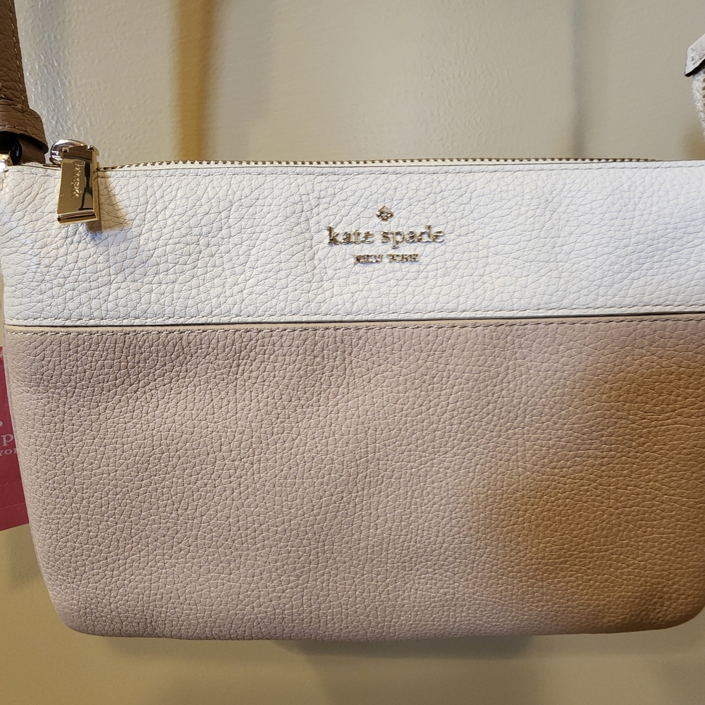 kate spade New York Two-Tone White and Blush Crossbody Bag